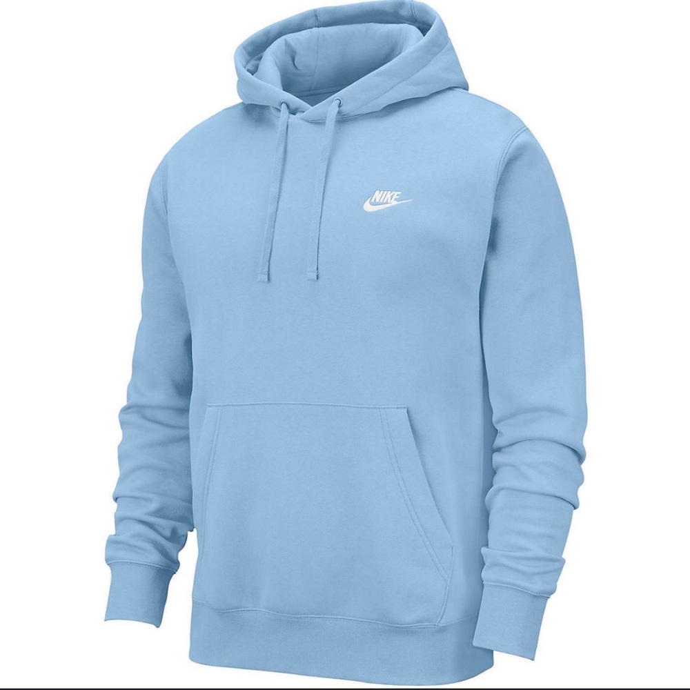 Nike Men's Light Blue Fleece Hoodie
